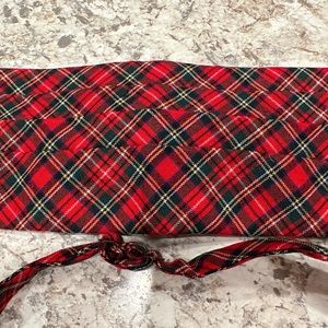 Robert talbott wool cummerbund bow tie tartan Christmas holiday red plaid
